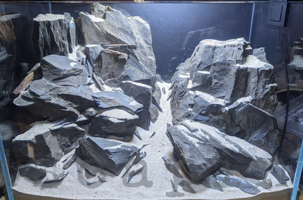 Nano rock aquascape with Australian metamorphic rock